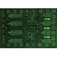 thumbnail image 1 of Ahgly Company Indoor Rectangle Persian Emerald Green Traditional Area Rugs, 2' x 5', 1 of 4