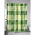 thumbnail image 5 of Shower Curtains Green Yellow Plaid Bath Curtain Spring Pastoral Waterproof Bathroom Shower Curtain Set with Hooks Decoration 72 x 84 Inches, 5 of 7