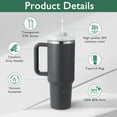 thumbnail image 3 of Ochapa 40 oz Tumbler with Handle and Straw, Travel Mug for Car, 2-in-1 Lid Stainless Steel Tumblers, 3 of 6