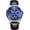 Silver Blue, variant on Mens Watch Multifunction Calendar Kinetic Display Dual Time Zone Automatic Mechanical Watch Black Leather