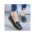 thumbnail image 5 of Eloshman Ladies Shoes Comfort Round Toe Flats Nursing Loafers for Womens Wide Width Size 9 Navy Blue 10.5, 5 of 7