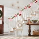 thumbnail image 5 of Adornos navideños, adornos navideños, regalos navideños de 1,8 metros con flores de ratán, planta verde, borde blanco, decoración navideña hecha a mano de ratán, plásticos de ratán., 5 of 6