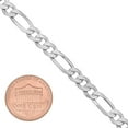 thumbnail image 3 of 5.2mm .925 Sterling Silver Diamond-Cut Flat Figaro Chain Bracelet, 7 inches, 3 of 7