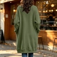 thumbnail image 6 of TGSLY Women's Long Button Down Sweatshirt Lightweight Collared Long Sleeve Cardigan Coat Relaxed Casual Solid Color Fall Winter Jacket with Pockets L, 6 of 8