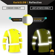 KwikSafety (Charlotte, NC) OPERATOR Long Sleeve Safety Shirt (w/ POCKET & Solid Reflective Tape) Class 3 ANSI OSHA Custom High Visibility Construction Security Hi Viz Clothing Gear Men | Yellow Small