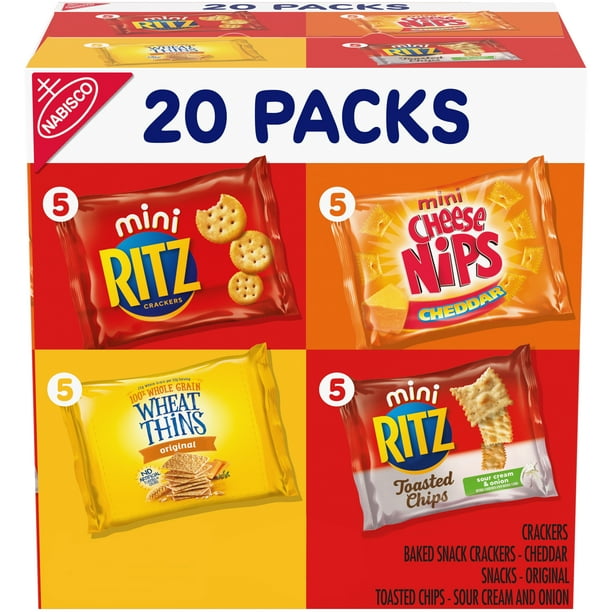 Nabisco Savory Cracker Variety Pack, Ritz, Cheese Nips, Wheat Thins