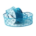 thumbnail image 2 of 1 Roll Compact Ribbon Nice-looking Acrylic Fiber Snowflake Shape Glitter Ribbon for Daily Use, 2 of 9