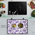 thumbnail image 5 of Renewold Stove Top Cover Protector Glass Stove Guard Anti-slip Scratch Resistant Cooktop Protector Range Cover Extra Counter Space, 29'' x 21'', Floral Violet, 5 of 7