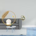 thumbnail image 2 of Escultura de bola de cristal, figura metálica, adorno de escritorio, estatua, soporte para pasillo, chimenea, dormitorio, sala de estar, oficina., 2 of 8