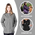 thumbnail image 5 of Women's Warm Up Medical Scrub Jacket (Gray, 3X-Large), 5 of 7