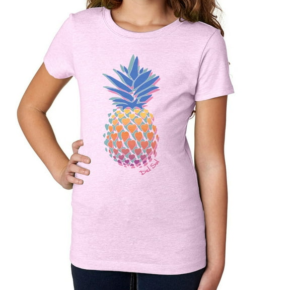 DelSol Girls Crew Tee - Lilac T-Shirt - Pineapple Love