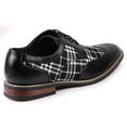 thumbnail image 4 of Metrocharm Alex-06 Men's Plaid Lace Up Wing Tip Classic Oxford Dress Shoe, 4 of 24