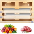 thumbnail image 1 of Organizador de Envoltorios 5 en 1 con Cortador y Etiquetas, Dispensador de Papel de Aluminio para Organizar el Almacenamiento de la Cocina., 1 of 5