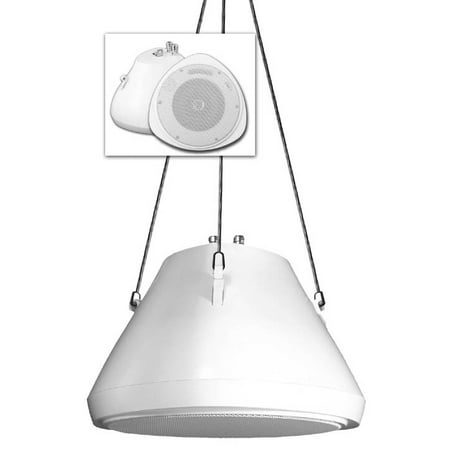30Watt 5.25 Pendant Speaker and Chain WH