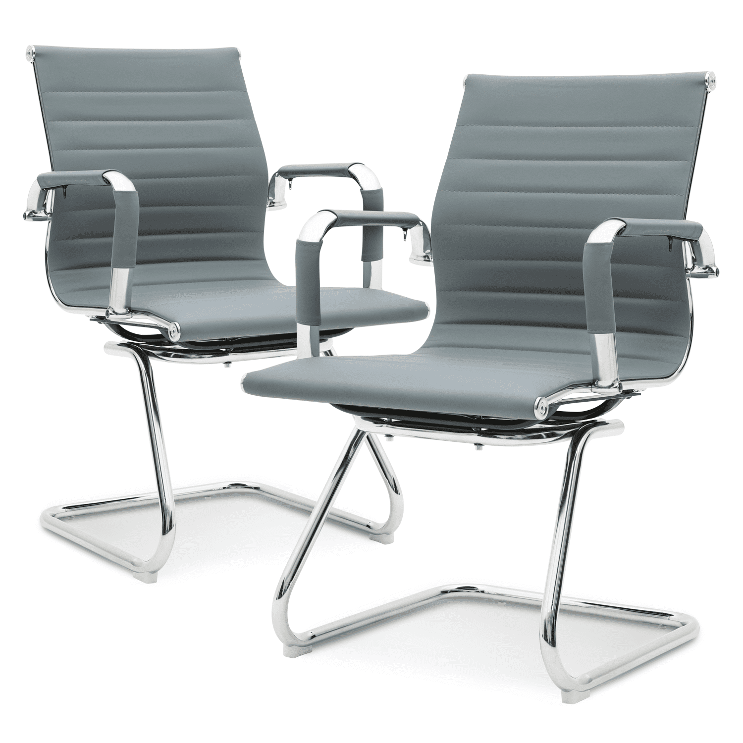 MoNiBloom 2 Pack Metal Office Guest Chairs, Reception Seat for Waiting
