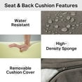 thumbnail image 5 of Opohoro Outdoor Deep Seat Cushion Set, 24"x24"x6", Water Resistant & UV Resistant Comfortable Furniture Cushions for Patio Chair, Sofa, Loveseat, 5 of 12