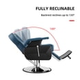 thumbnail image 2 of Barber Chair with Hair Cutting Tool Set and Salon Barber Cape, Blue, 2 of 10