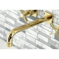 thumbnail image 4 of Kingston Brass KS6022ZX Millennium Two-Handle Wall Mount Roman Tub Faucet, Polished Brass, 4 of 7