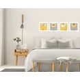 thumbnail image 2 of Modern Gray and Yellow Flower Adult Decor; 4 - 8" x 8" Unframed Posters, 2 of 3