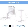 thumbnail image 2 of CHO (white) 360° Rotating Folding Hooks No Holes Wall Mount Shelf Waterproof Multi-Function Hanging Home Bathroom Kitchen, 2 of 5