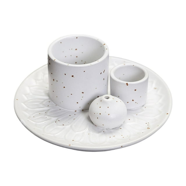 Porta incienso de cerámica, regalo de cumpleaños, práctico portavelas para decoración del hogar, para casa de té, escritorio, sala de estar y comedor Estilo A