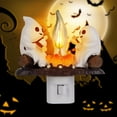 thumbnail image 5 of Halloween Indoor Decorations: Cute Ghost Smores Scene with Flickering Night Light, 3D Spooky Ornaments | Halloween Lights，1PC, 5 of 10