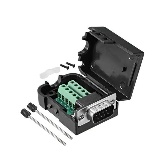 D-sub DB9 Breakout Board Connector with Case 9 Pin Male RS232 Serial