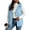 Light Blue, variant on APEXFWDT Women Plus Size Fuzzy Vest Sleeveless Sherpa Fleece Jacket with Hood Button Down Warm Outerwear Coats