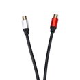 thumbnail image 2 of Tignapoo 0.3m Black Audio Cable with 3.5mm Male to Dual RCA Female Connectors for Mixing AV Amplifiers - Durable, Gold-Plated, High Fidelity Shielded Design, 2 of 5