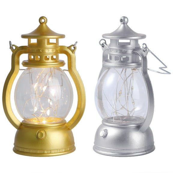 WORGEOUS 2 Pcs Decorative Candle Indoor Solar Lights Lantern Handheld Wall