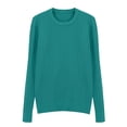 thumbnail image 6 of Bovemsi Sweaters for Women Women'S Autumn And Winter Round Neck Stripe Bottoming Shirt Fashion Versatile Sweater Solid Soft Fall Sweaters, 6 of 8