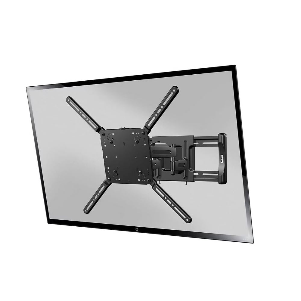 Restored SANUS Decora Full-Motion Wall Mount for TVs 40"- 86", Up to 100 lbs, Tiltable, DLF118-B1 Black (Refurbished)