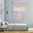 thumbnail image 5 of Purple Striped Kitchen Curtains Sets for Windows 36 Inch Length, Modern Simple Farmhouse Beige Vintage Rod Pocket Window Treatments Tier Curtains and Valances Set for Bedroom/Bathroom, 5 of 8