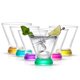 thumbnail image 4 of Juego de 6 copas de martini JoyJolt HUE de 7 oz con base de color, 4 of 5