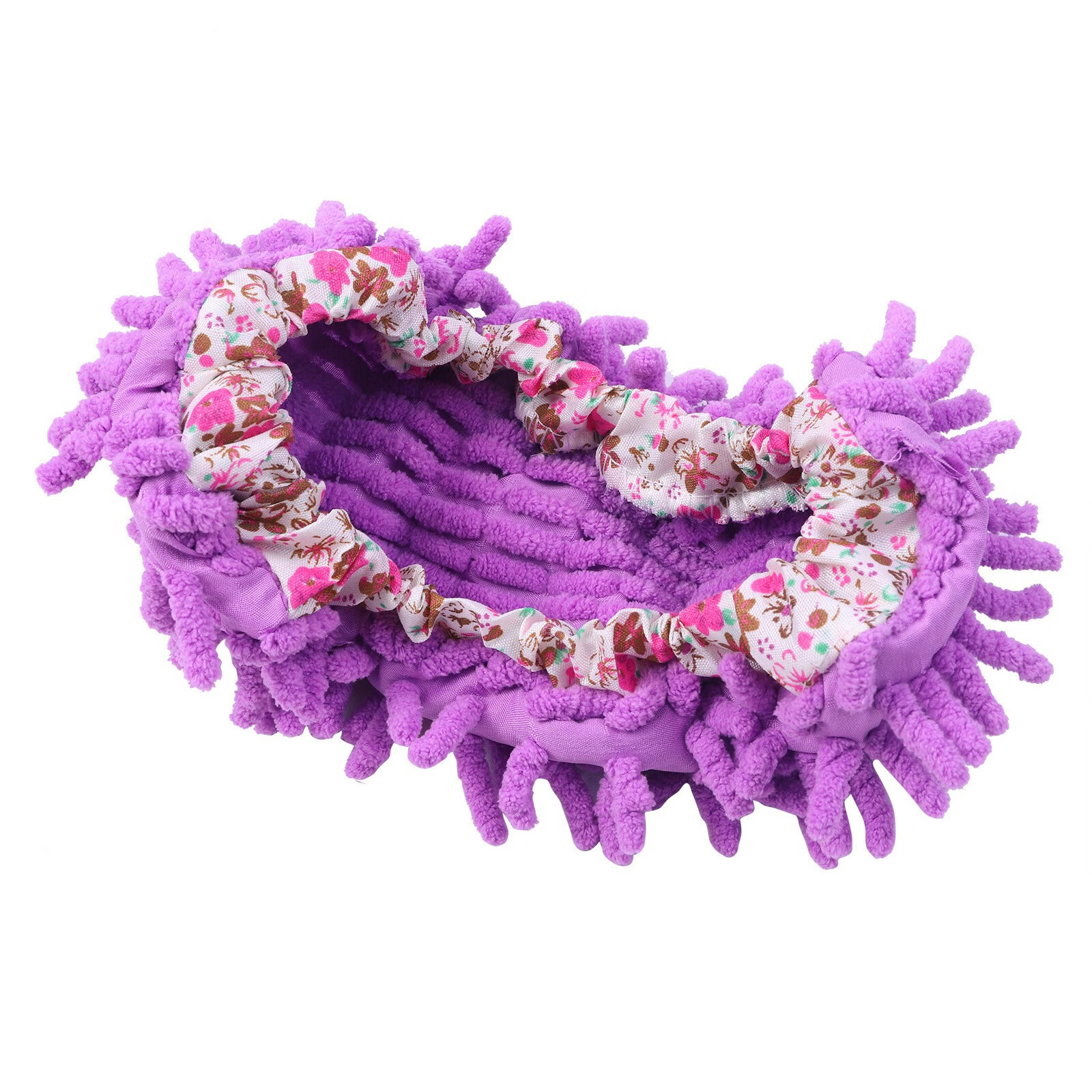 Convenient Mop Slipper Floor Cleaner Lazy Dusting Cleaning Foot Shoes Cover Chenille Purple