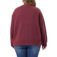 thumbnail image 3 of Agnes Orinda Women's Plus Size Halloween Outfits Knit Cardigan V Neck Long Sleeve Button Down Fall Winter Sweater Coat with Pockets 1X Burgundy, 3 of 6