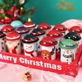 thumbnail image 3 of 3 Pieces Christmas Cookie Tins Xmas Candy Tinplate Tins Retro with Lids Cookie Containers for Storing Candies Biscuits Treat Tea Small Gift and More,4.5x2.2inch,Pattern Send by Randomly, 3 of 3