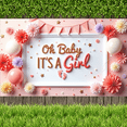 thumbnail image 7 of Pink Theme Newborn Banner Decorative Design Baby Shower Event Banner for Baby Celebration Gender Reveal Indoor Decoration, 7 of 7