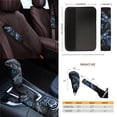 thumbnail image 4 of Renewold Dragonfly Flower 14 PCS Car Seat Cover Full Set, with Steering Wheel Cover Seatbelt Pads Coaster Trash Can Rear View Mirror Cover Coasters Car Armrest Cover Handbrake Cover Set Car Decor, 4 of 7