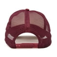 thumbnail image 6 of DALIX Two Tone Summer Mesh Cap in Maroon and White Trucker Hat, 6 of 7