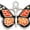 Monarch Butterfly with 6 AB Crystals, variant on Delight Jewelry Silver-tone Large Monarch Butterfly with 6 AB Crystals - Silvertone Class of 2026 Delicate Bar Bracelet, 8.5"