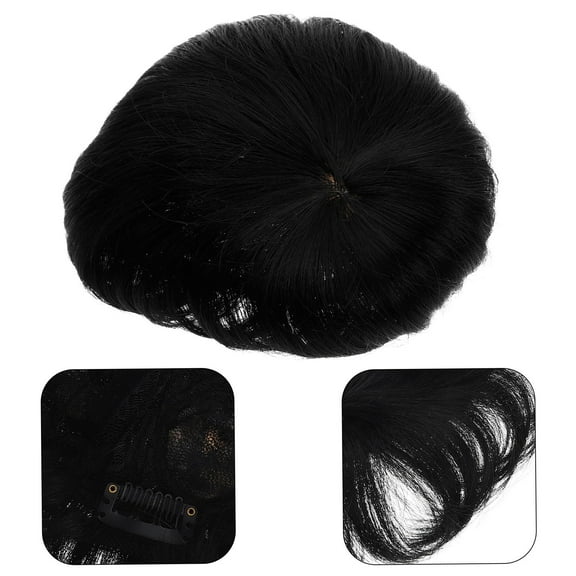 COOPHYA Men Short Black Wig 1Pcs for Short Layered Style and Baldness Coverage
