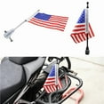 thumbnail image 2 of Motorcycle Flag Poles Mount Luggage Rack Flag Shelf With Base Adjustable, 2 of 17