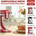 thumbnail image 3 of GVODE Stainless Steel Flat Beater for KitchenAid 4.5-5 Qt Tilt-Head Mixers, Metal Paddle Replacement, Dishwasher Safe KitchenAid Mixer Accessories, 3 of 9