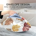 thumbnail image 4 of Yayeee Pillowcase King Size Set of 2 Satin Wrinkle Resistant Pillow Case, Gray Autumn Leaves, 4 of 7