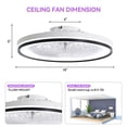 thumbnail image 3 of Sofucor 19-Inch Flush Mount Contemporary Ceiling Fan with LED Lights, Remote and App Control, 3 of 10