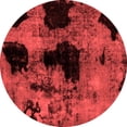 thumbnail image 1 of Ahgly Company Machine Washable Indoor Round Abstract Red Modern Area Rugs, 3' Round, 1 of 1