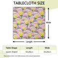 thumbnail image 2 of Pink Hedgehog Rose Pattern Square Fitted Tablecloth with Elastic Edge,Square Table Cover,Washable Elastic Table Cover for Home Kitchen Party Decor 34"x34", 2 of 6