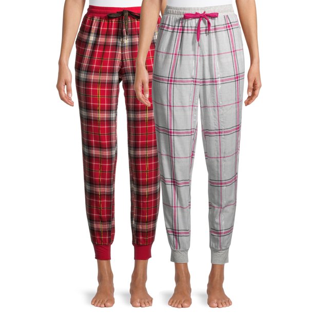 red flannel joggers