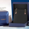 thumbnail image 5 of Gem Stone King 14K Yellow Gold Pink Lab Grown Diamond Drop Dangle Earring for Women with Leverback (0.12 Cttw, Gemstone Birthstone, Round 2.5MM), 5 of 6